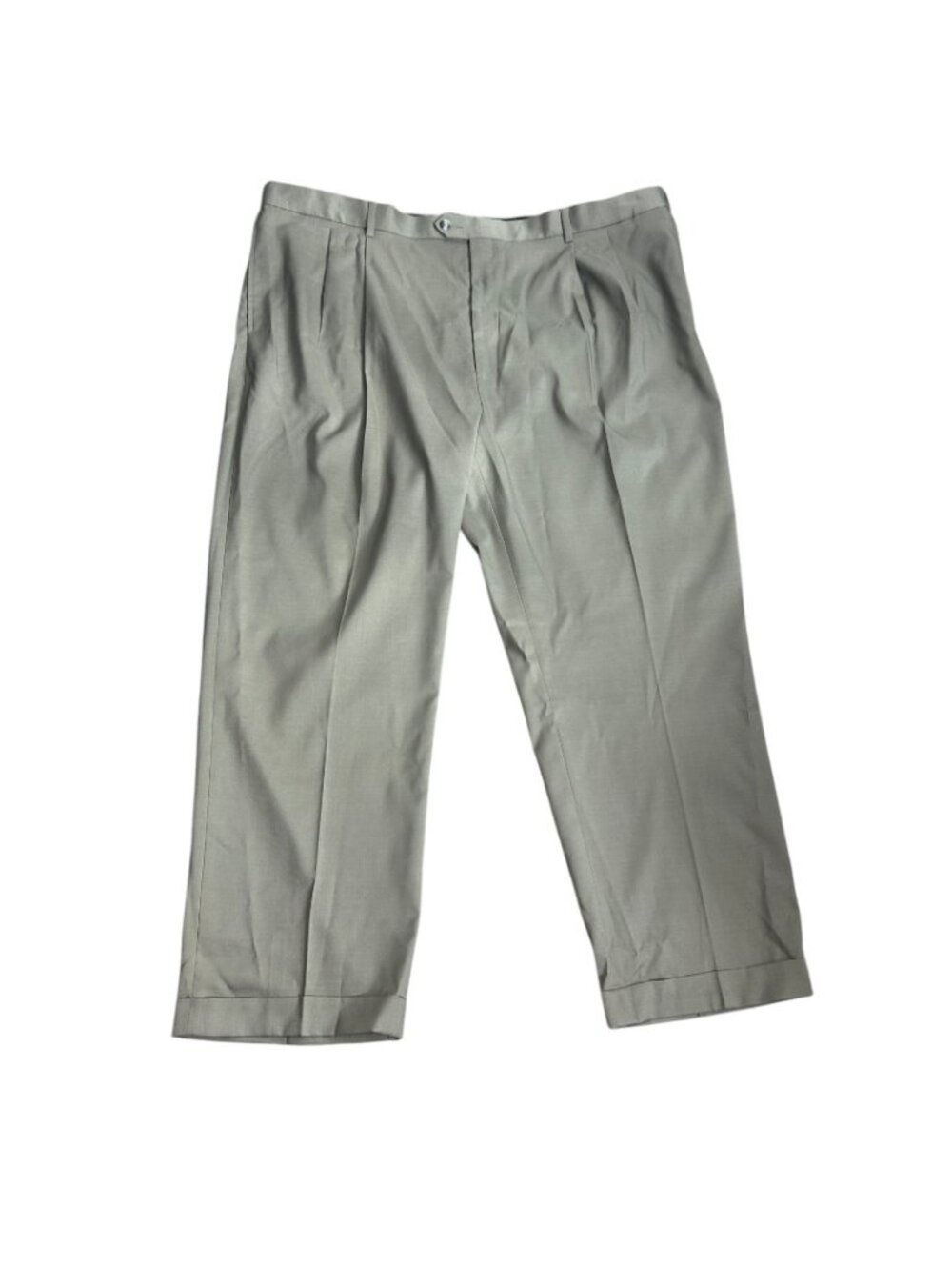 Savane Mens Dress Pants Size 48W 30L Expandable Waistband Straight Fit Khaki